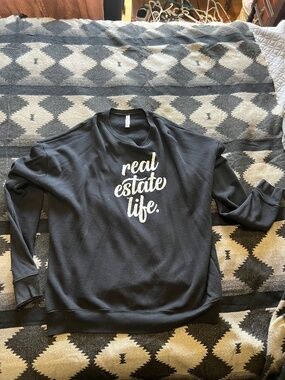 Real Estate Life Sweatshirt 2XL- Black